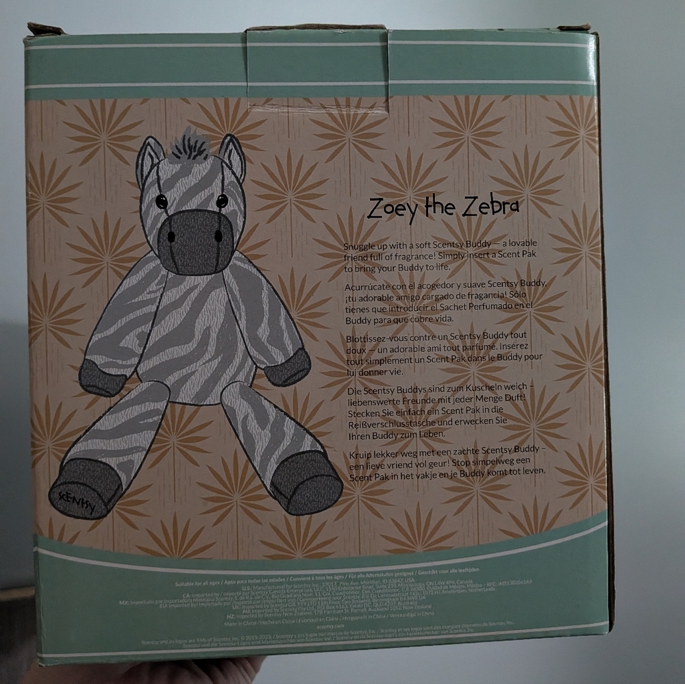 Scentsy Buddy Zoey the Zebra Plush BNIB - Picture 2 of 3